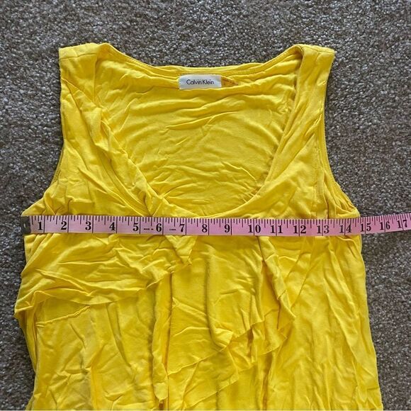 Calvin Klein ruffled Yellow Dress, 4 - Picture 9 of 9